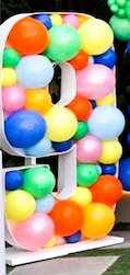 Number stand with Balloon