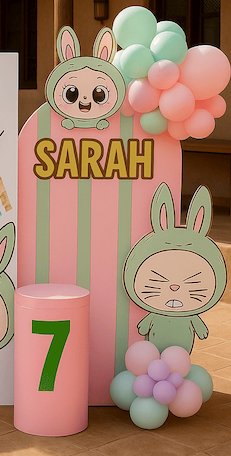 Extra backdrop with balloon crown