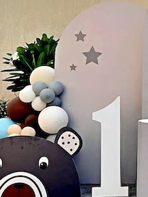 Extra backdrop with balloon stand