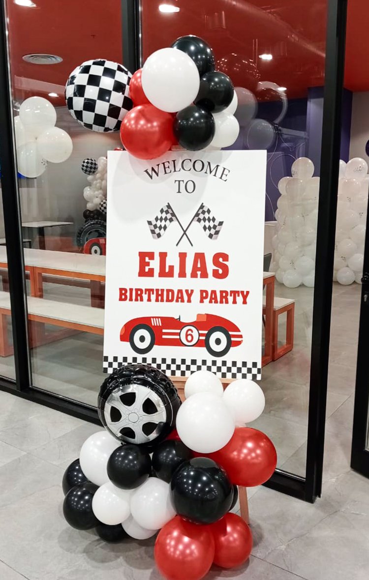 Entrance Board with Balloons