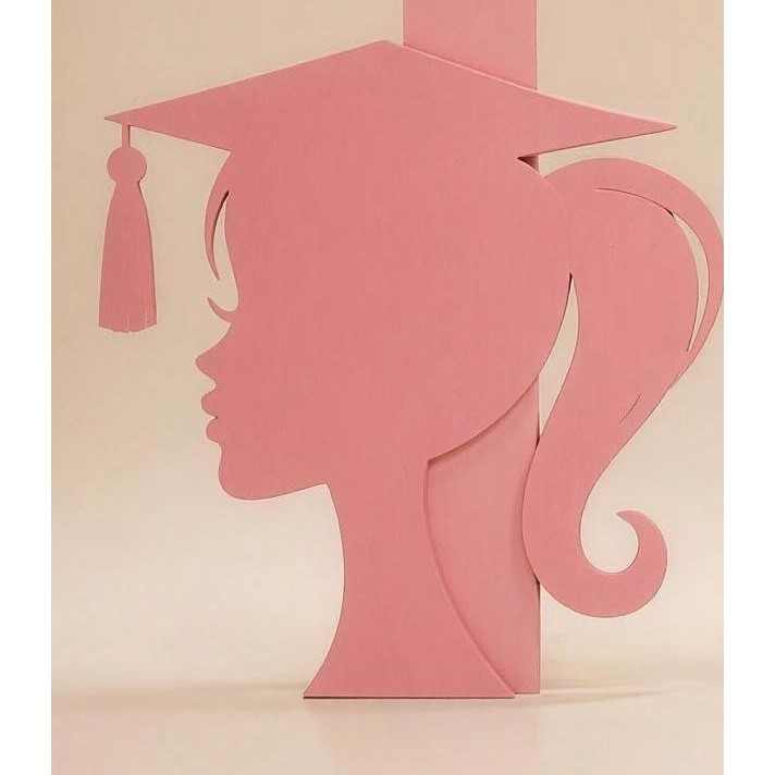 Cut-out graduate silhouette