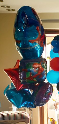 Spider-man balloon helium set (5pc)