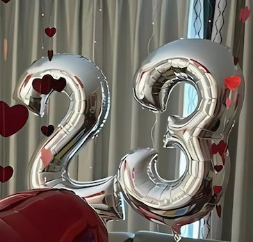 Helium number balloon
