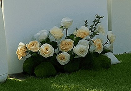 Decorate backdrop with flwoer
