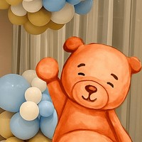 Foam teddy bear with balloon Package