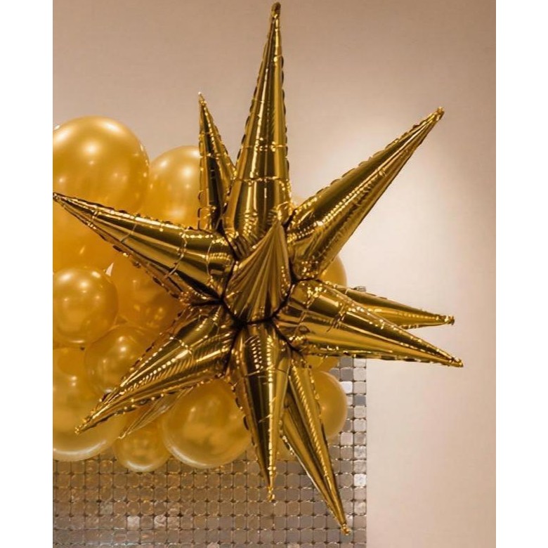 Gold starburst foil stars