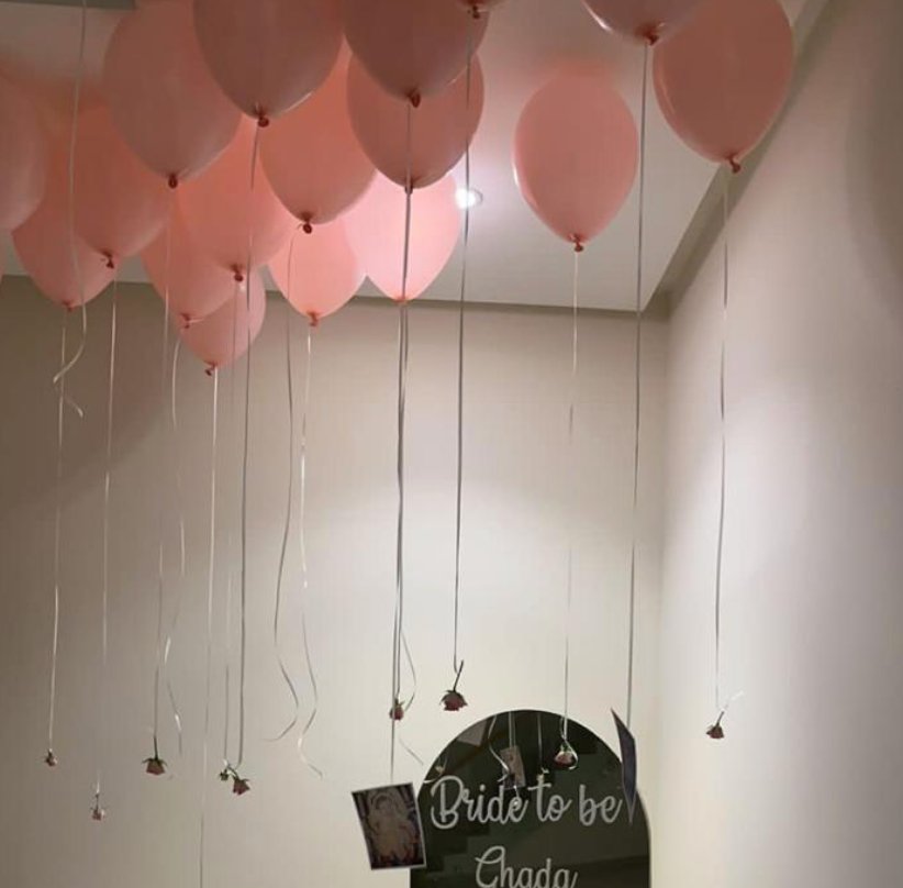 Helium Balloon with Flower ( Per pc)