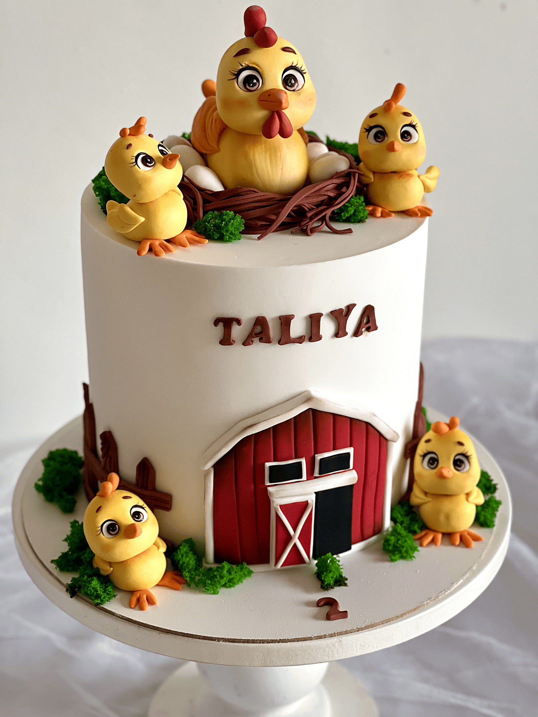 Chicken farm cake