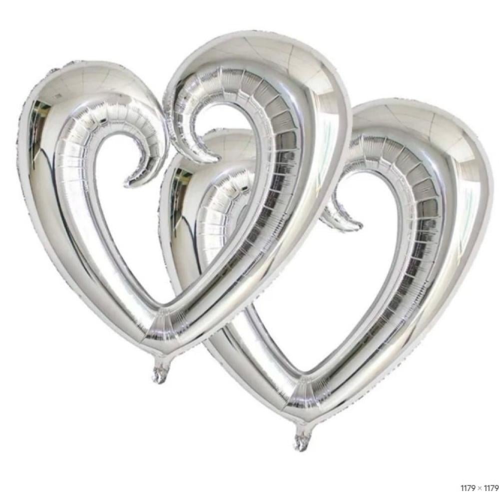 Gray Heart Balloons
