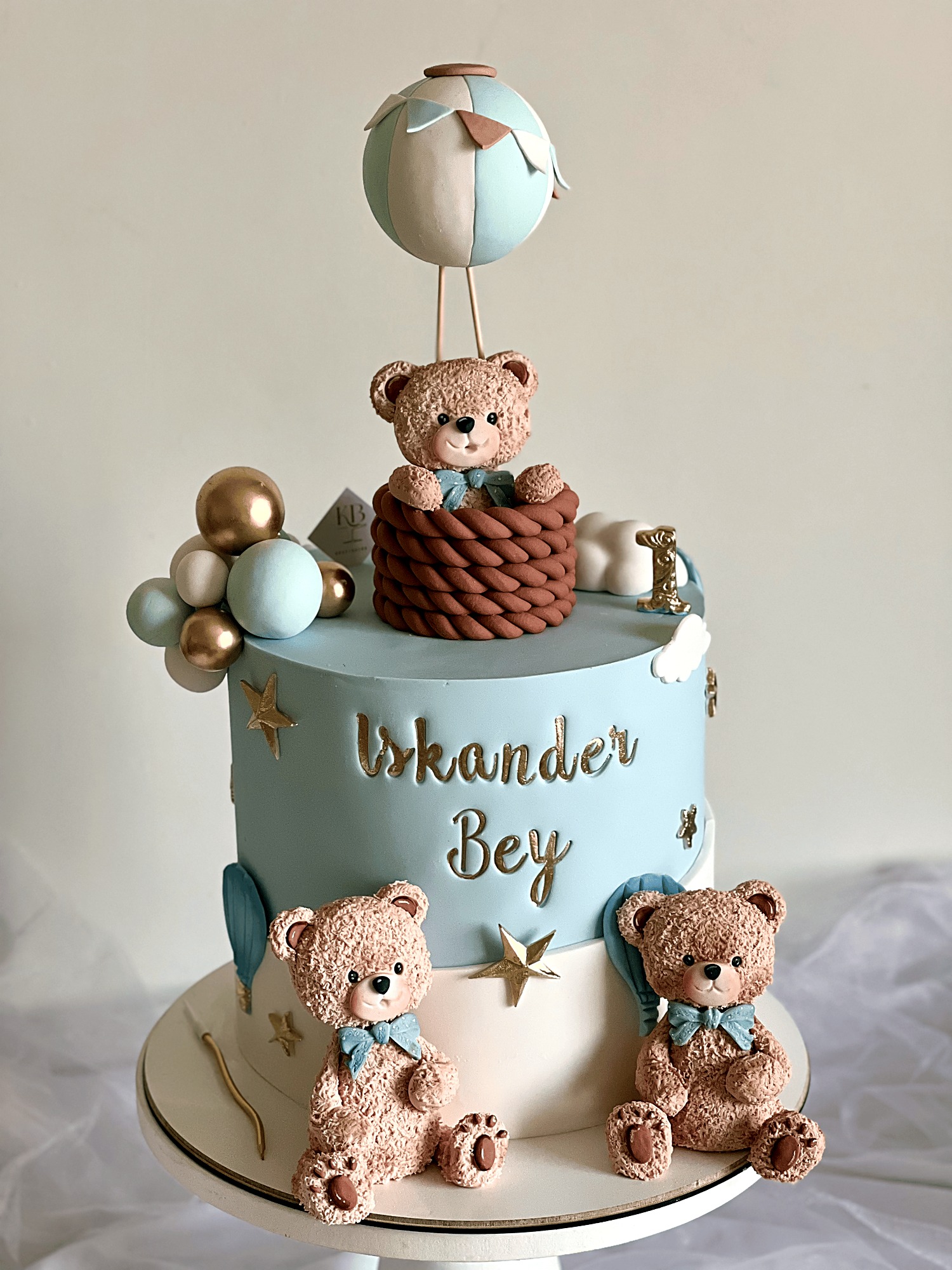 Teddy Bears & Hot Air Balloon Cake