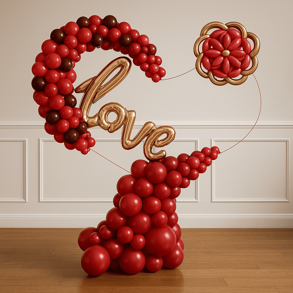 Red & Gold Love Sculpture