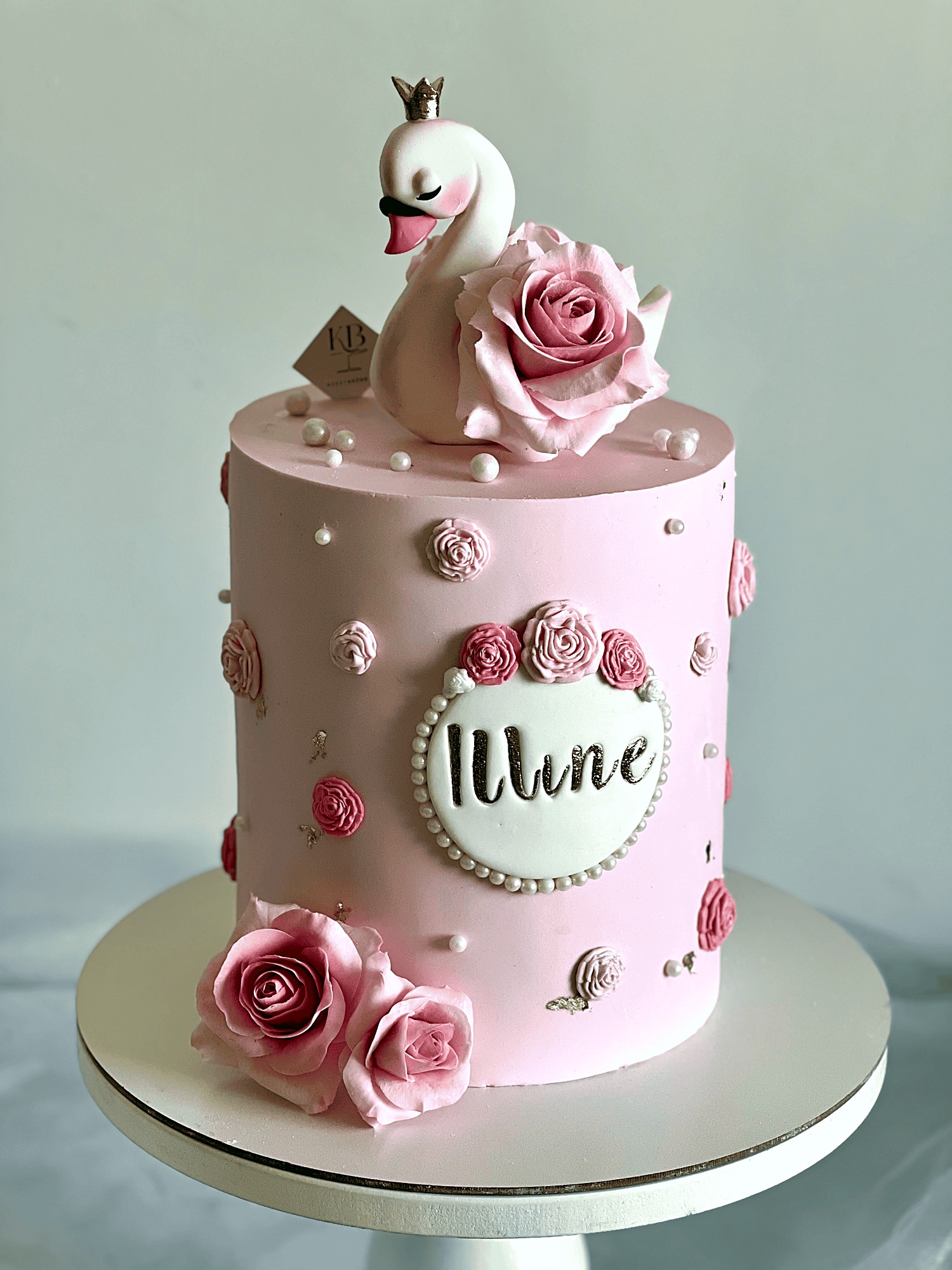 Pink Swan Cake